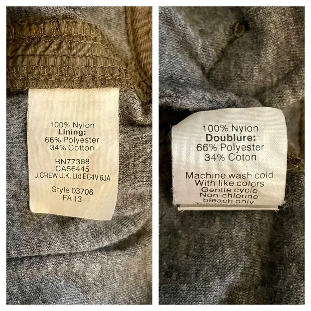 J. Crew bonded nylon bomber jacket. Size M.